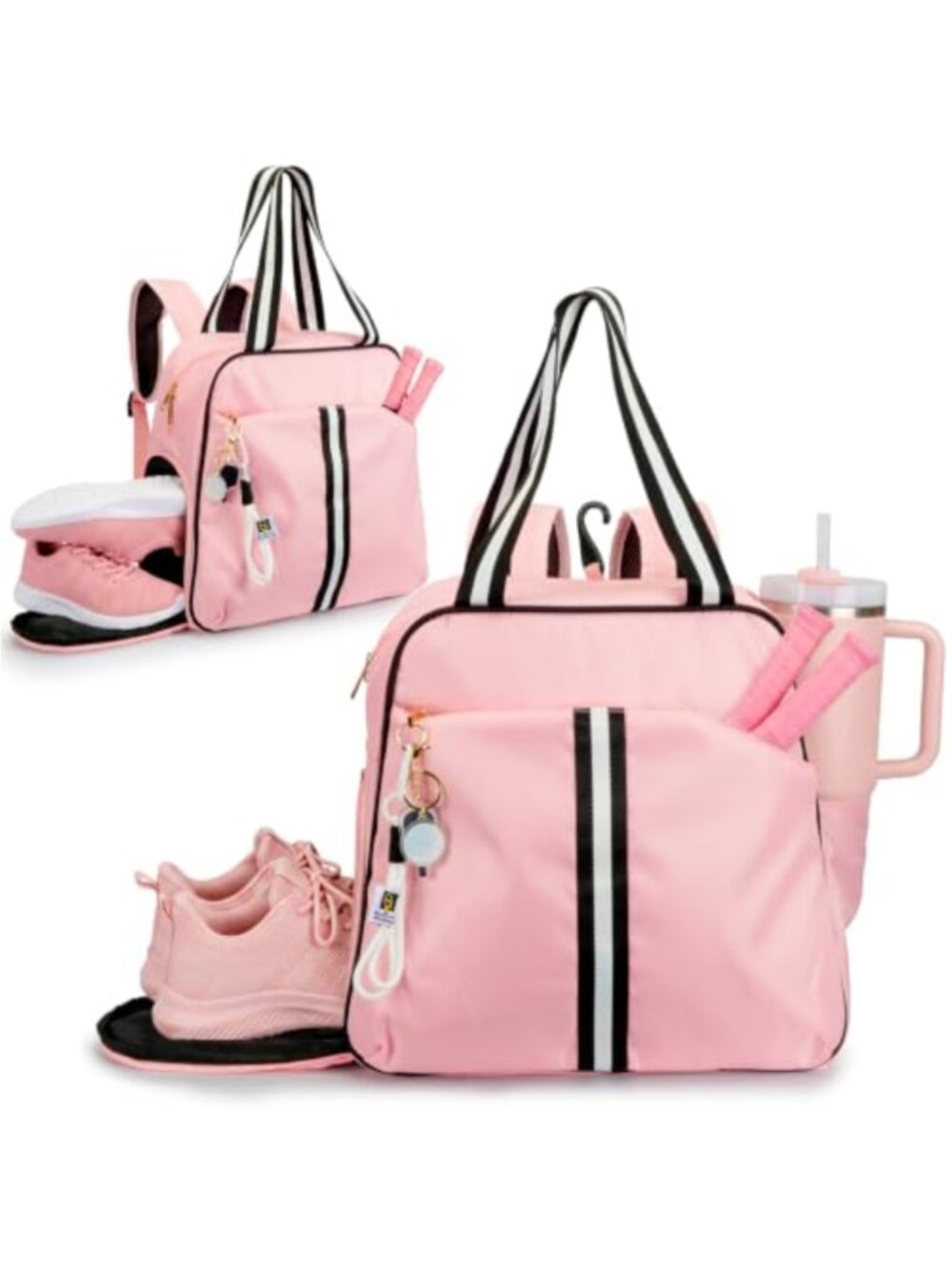 Pickleball Tote Bag 3-in-1 Convertible Backpack Fits 2 Paddles Gym